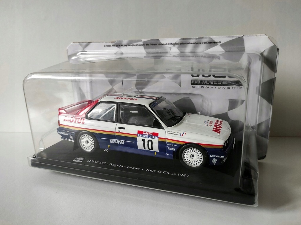 Model kolekcjonerski BMW M3 E30 Rallye Tour de Corse 1987 Beguin - Lenne 1:24 Model kolekcjonerski BMW M3 E30 Rallye Tour de Corse 1987 Beguin - Lenne 1:24