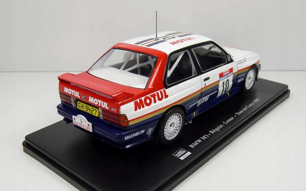 Model kolekcjonerski BMW M3 E30 Rallye Tour de Corse 1987 Beguin - Lenne 1:24 Model kolekcjonerski BMW M3 E30 Rallye Tour de Corse 1987 Beguin - Lenne 1:24