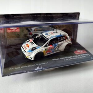 Model kolekcjonerski VOLKSWAGEN POLO R WRC 2014 Rallye Monte Carlo 1:43 (Uszkodzona gablotka ) Model kolekcjonerski VOLKSWAGEN POLO R WRC 2014 Rallye Monte Carlo 1:43 (Uszkodzona gablotka )