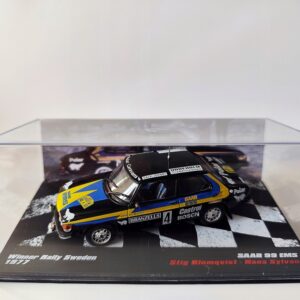 Model kolekcjonerski Saab 99 EMS Winner Rally Sweden 1977 S. Blomqvist - H. Sylvan 1:43