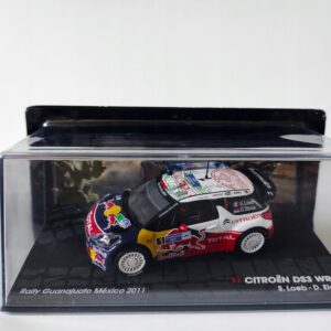 Model kolekcjonerski Citroen DS3 WRC Rally Guanajuato Mexico 2011 S. Loeb - D. Elena 1:43