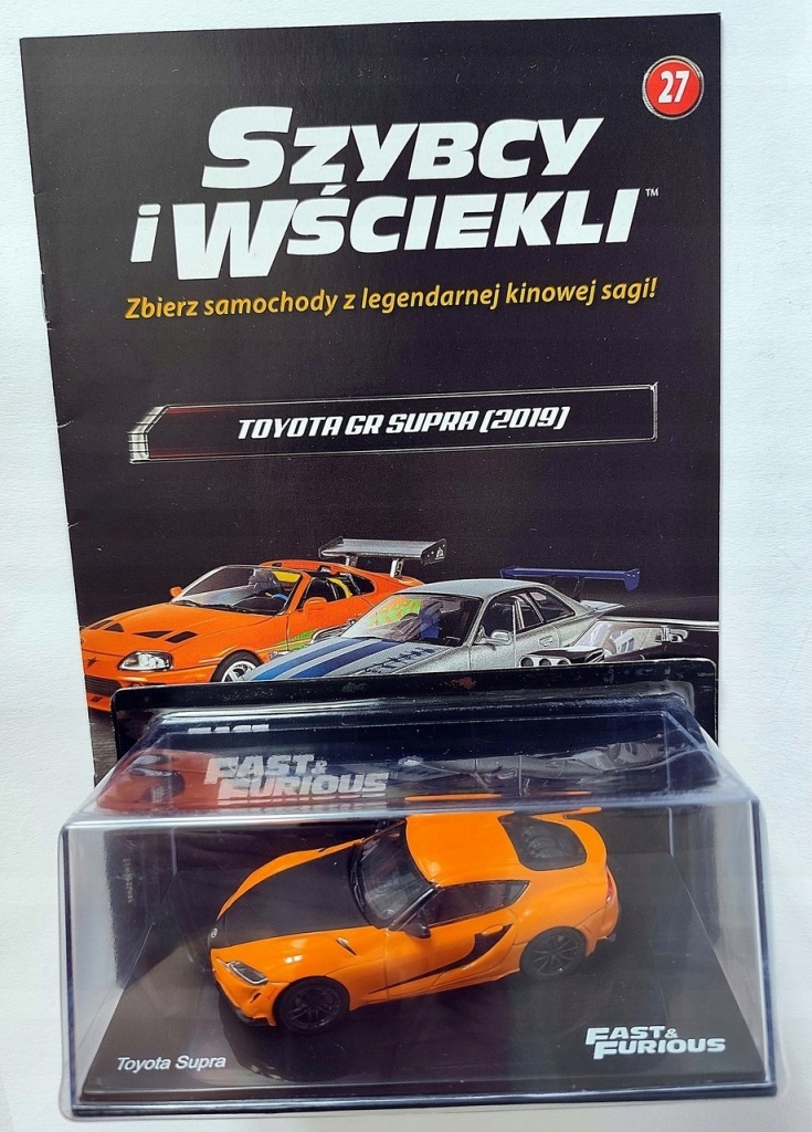 Model kolekcjonerski Toyota GR Supra ( 2019 ) Szybcy i wściekli NR 27 Fast and Furious 1:43 Model kolekcjonerski Toyota GR Supra ( 2019 ) Szybcy i wściekli NR 27 Fast and Furious 1:43