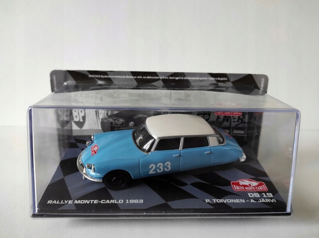 Model kolekcjonerski CITROEN DS 19 Rallye Monte Carlo 1963 P. Toivonen - A. Jarvi 1:43 Model kolekcjonerski CITROEN DS 19 Rallye Monte Carlo 1963 P. Toivonen - A. Jarvi 1:43