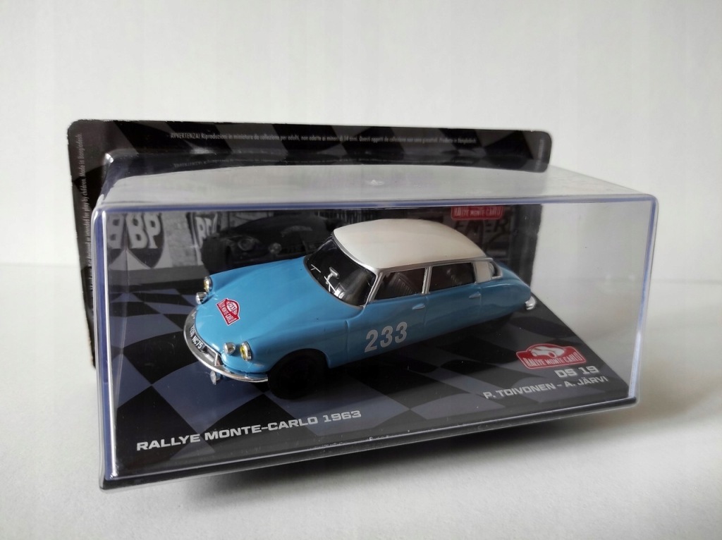 Model kolekcjonerski CITROEN DS 19 Rallye Monte Carlo 1963 P. Toivonen - A. Jarvi 1:43 Model kolekcjonerski CITROEN DS 19 Rallye Monte Carlo 1963 P. Toivonen - A. Jarvi 1:43