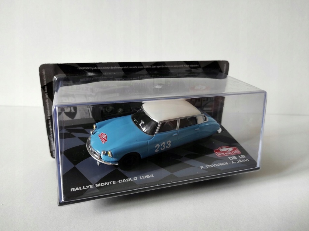 Model kolekcjonerski CITROEN DS 19 Rallye Monte Carlo 1963 P. Toivonen - A. Jarvi 1:43 Model kolekcjonerski CITROEN DS 19 Rallye Monte Carlo 1963 P. Toivonen - A. Jarvi 1:43