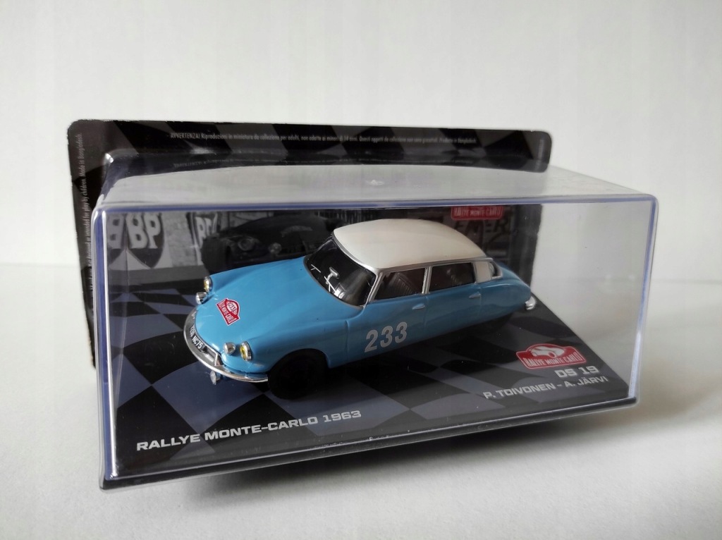 Model kolekcjonerski CITROEN DS 19 Rallye Monte Carlo 1963 P. Toivonen - A. Jarvi 1:43 Model kolekcjonerski CITROEN DS 19 Rallye Monte Carlo 1963 P. Toivonen - A. Jarvi 1:43