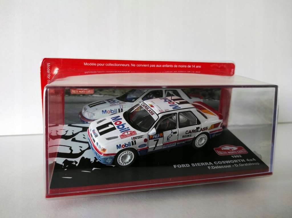 Model kolekcjonerski Ford Sierra Cosworth 4x4 Rally Monte Carlo 92 F.Delecour - D.Grataloup 1:43 Model kolekcjonerski Ford Sierra Cosworth 4x4 Rally Monte Carlo 92 F.Delecour - D.Grataloup 1:43