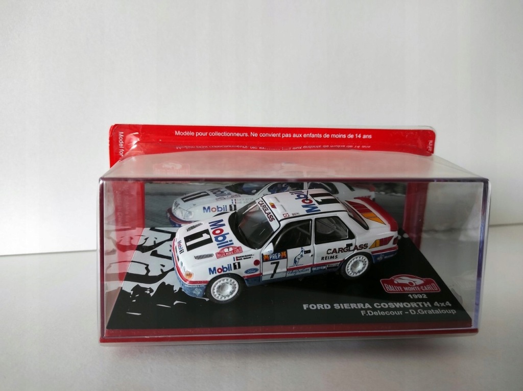 Model kolekcjonerski Ford Sierra Cosworth 4x4 Rally Monte Carlo 92 F.Delecour - D.Grataloup 1:43 Model kolekcjonerski Ford Sierra Cosworth 4x4 Rally Monte Carlo 92 F.Delecour - D.Grataloup 1:43