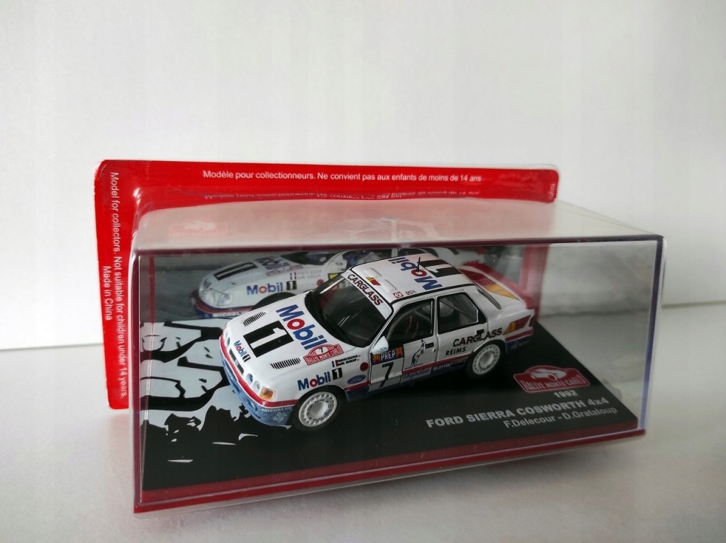 Model kolekcjonerski Ford Sierra Cosworth 4x4 Rally Monte Carlo 92 F.Delecour - D.Grataloup 1:43 Model kolekcjonerski Ford Sierra Cosworth 4x4 Rally Monte Carlo 92 F.Delecour - D.Grataloup 1:43