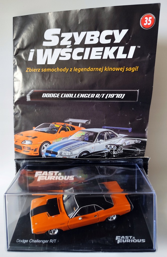 Model kolekcjonerski Dodge Challenger R/T (1970) Szybcy i wściekli nr 35 Fast and Furious 1:43 Model kolekcjonerski Dodge Challenger R/T (1970) Szybcy i wściekli nr 35 Fast and Furious 1:43