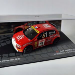Model kolekcjonerski Fiat Punto S1600 Rally Sanremo 2003r M. Baldacci - G. Bernacchini 1:43