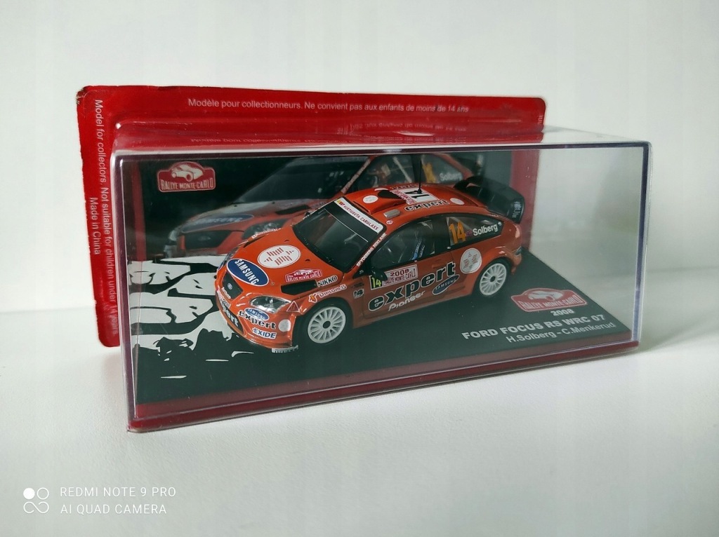 Model kolekcjonerski Ford Focus RS WRC 07 RALLY Monte Carlo 2008 H. Solberg C. Menkerud 1:43 Model kolekcjonerski Ford Focus RS WRC 07 RALLY Monte Carlo 2008 H. Solberg C. Menkerud 1:43
