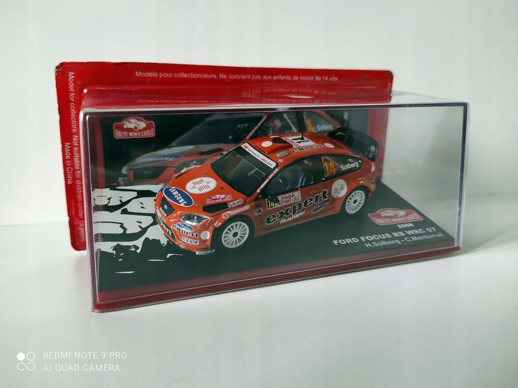 Model kolekcjonerski Ford Focus RS WRC 07 RALLY Monte Carlo 2008 H. Solberg C. Menkerud 1:43 Model kolekcjonerski Ford Focus RS WRC 07 RALLY Monte Carlo 2008 H. Solberg C. Menkerud 1:43