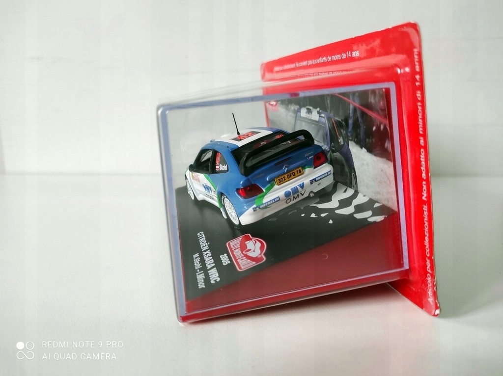 Model kolekcjonerski Citroen Xsara WRC OMV Rally Monte Carlo 2005 M. Stohl - I. Minor 1:43 Model kolekcjonerski Citroen Xsara WRC OMV Rally Monte Carlo 2005 M. Stohl - I. Minor 1:43