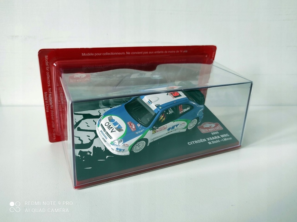 Model kolekcjonerski Citroen Xsara WRC OMV Rally Monte Carlo 2005 M. Stohl - I. Minor 1:43 Model kolekcjonerski Citroen Xsara WRC OMV Rally Monte Carlo 2005 M. Stohl - I. Minor 1:43