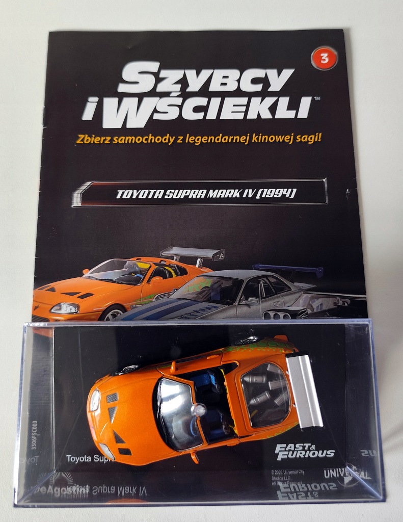 Model kolekcjonerski Toyota Supra Mark IV 1994 Fast & Furious 1:43 DeAgostini Gazetka PL Model kolekcjonerski Toyota Supra Mark IV 1994 Fast & Furious 1:43 DeAgostini Gazetka PL