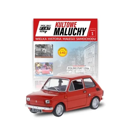 Model kolekcjonerski Polski Fiat 126p Kultowe Maluchy NR 1 Hachette 1:43 Model kolekcjonerski Polski Fiat 126p Kultowe Maluchy NR 1 Hachette 1:43